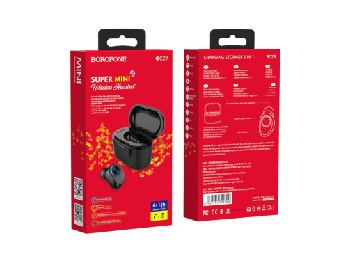 Беспроводные гарнитура наушники Borofone BC29 Lambent Mini черный