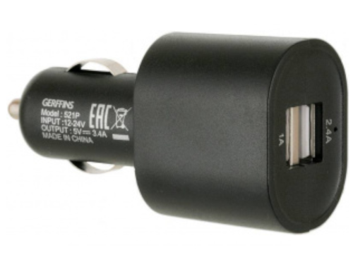 Автомобильное ЗУ Gerffins 526p без кабеля 12W черный