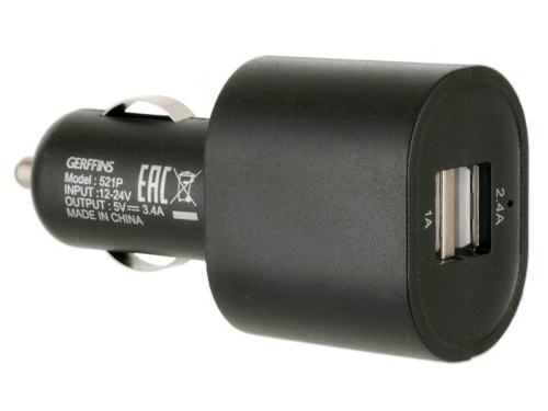 Автомобильное ЗУ Gerffins 521p без кабеля 10W черный