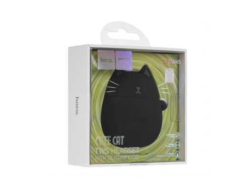 Беспроводные TWS наушники hoco EW45 Magic cat черный