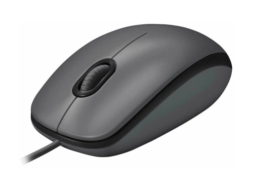 Мышь проводная Logitech M100 черный