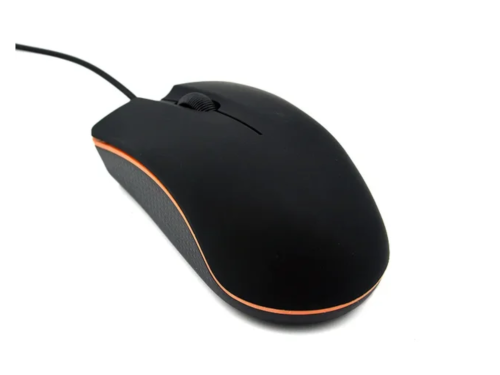 Мышь проводная T&N DAILY V-1BO черный, оранжевый