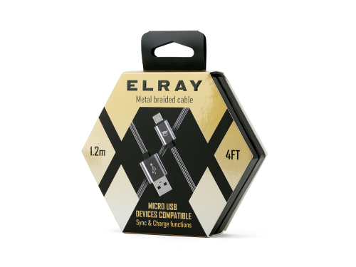 Кабель Elray 4FT USB-Micro USB черный
