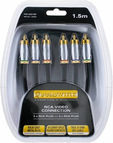 Кабель T&N Casual 3RCA-3RCA 1.5м черный