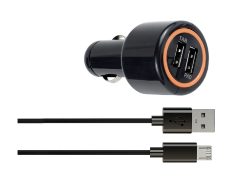 Автомобильное ЗУ InterStep Combo Micro кабель USB Micro 10W черный